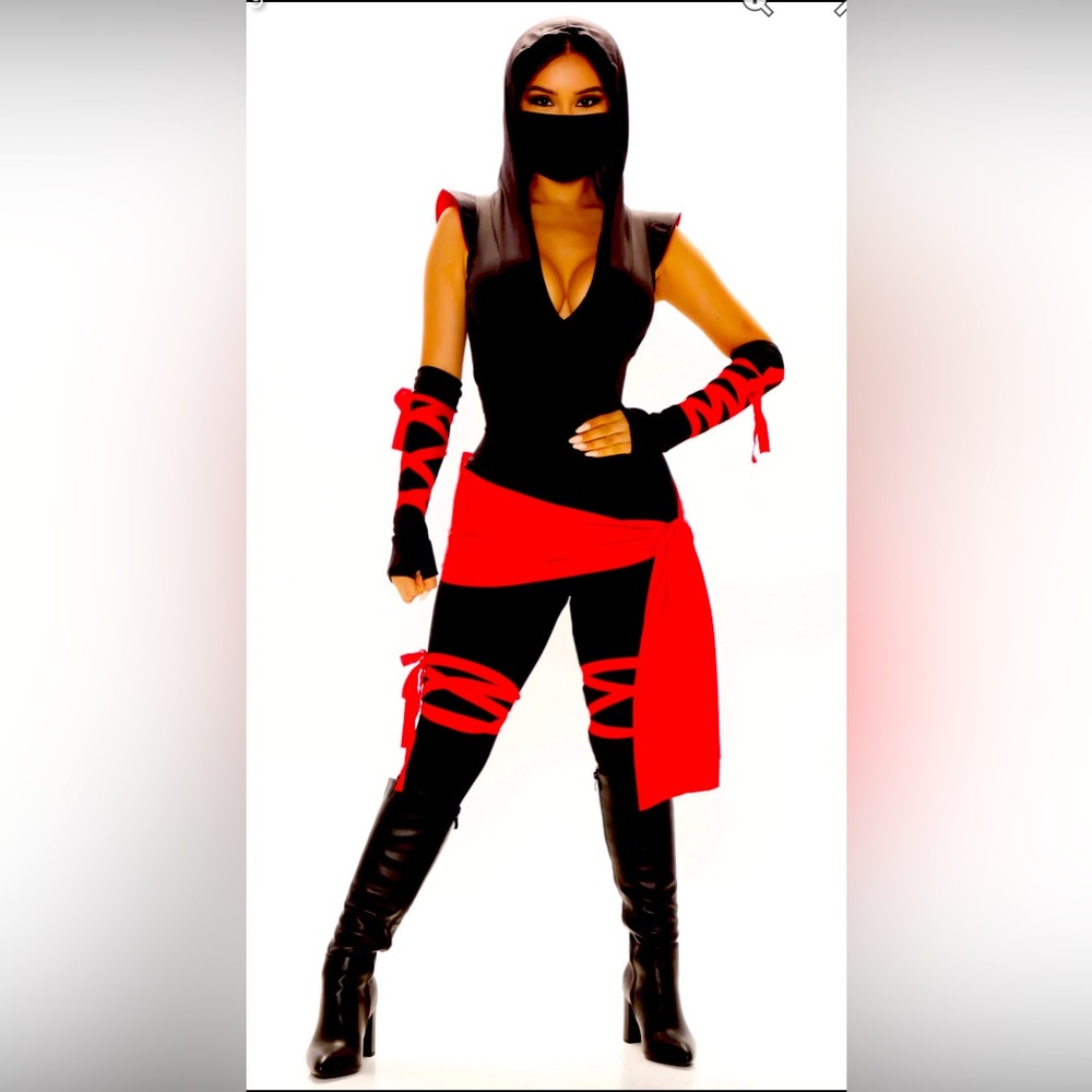 Silent Ninja Set - black/red - Halloween